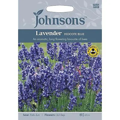 Johnsons Grow Your Own Garden Plant For Pollinators Lavender Hidcote Blue Seeds • £4.49