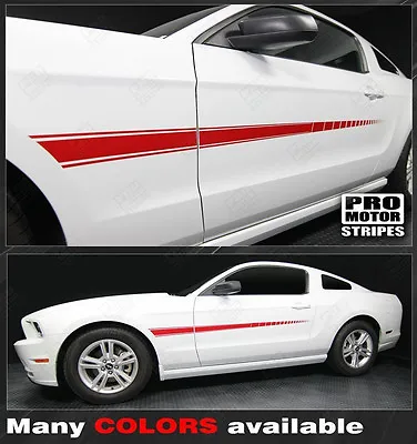 Ford Mustang 2005-2023 Side Accent Strobe Stripes Decals (Choose Color) • $29.40