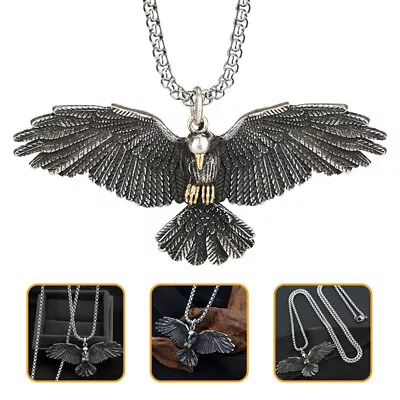  Eagle Necklace Mens Chain Necklaces Gift Choker For Pendant • £7.29