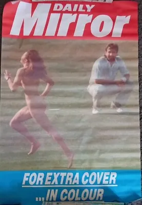 Daily Mirror  Billboard Advertising Poster Ian Botham Streaker 75cm X 50cm • £24.99