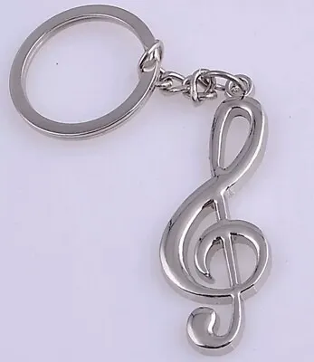 Treble Clef Musical Note Keychain Key Ring 2  Band Orchestra Music • $9.99