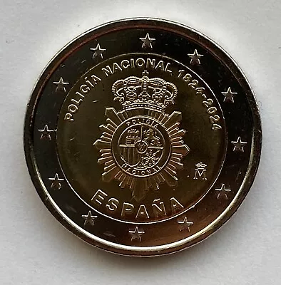 SPAIN - 2 € Euro Commemorative Coin 2024 - 200 Years Of The National Police UNC • $4.60