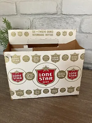 Lone Star Beer Carton Carrier 6 Pack 12oz Bottles Vintage San Antonio • $40
