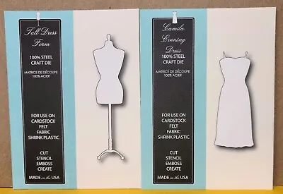 Memory Box Metal Cutting Dies LOT Of 2 Dress Form 98612 Evening Dress 98621 • $18.49