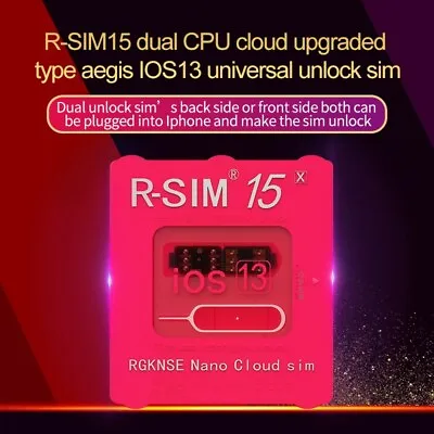 Upgrade RSIM-15 Nano Unlock Card For IPhone 11 Pro X XS Max 8 IOS 14.7 U9 • $7.79