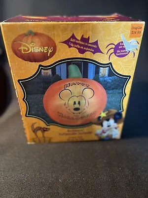 Disney 3’ Halloween Mickey Mouse Jack O Lantern Pumpkin Inflatable Air Blown • $29.50