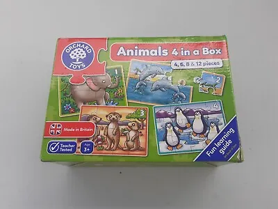 £4.50 • Buy Orchard Toys Animals 4 In A Box Puzzles 3+ Complete