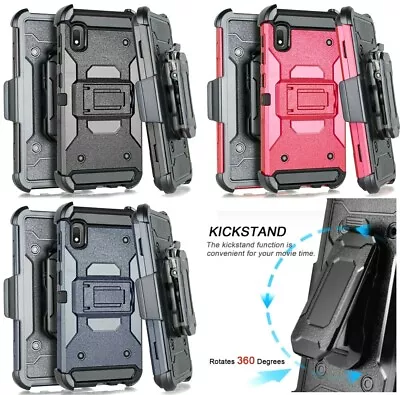 For Samsung Galaxy A10E - Hybrid Holster Armor Hard Combo Case Cover Belt Clip • $9.19