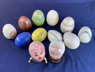 $19.99 • Buy 12 Vintage Hobbyist Hand Painted Ceramic Easter Eggs Assorted Colors