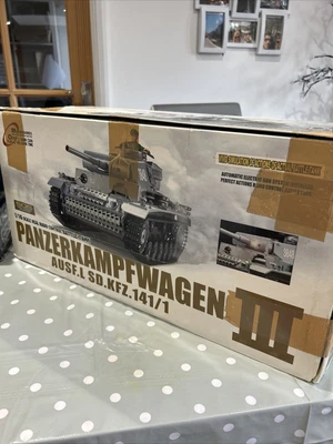 £109.99 • Buy 2.4Ghz TK6.0v 1/16 German Panzer III RC Battle Tank W/Smoke & Sound R/C RTR