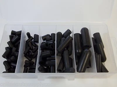 $15.99 • Buy 90 Pcs. Rubber Vacuum Caps Assortment Kit Sizes 1/8  Thru 3/8 