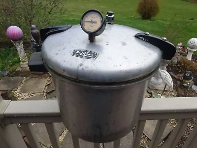 Vintage Maid Of Honor 21 QT. Heavy Cast Aluminum Pressure Cooker Canner Pot • $50