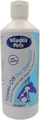 £10.99 • Buy Nilaqua Towel-off Dog Pet Waterless Dry Shampoo Cocunut 500ml -Spot Cleaning