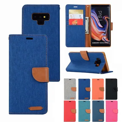 For Samsung S20 Plus S10e Note 20Ultra 9/8 S9 S8+ Wallet Flip Canvas Case Cover • $18.99