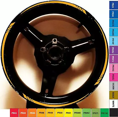 Solar Yellow Gp Style Tapered Motorcycle Rim Stripes Wheel Tape Decals Stickers • $13.47