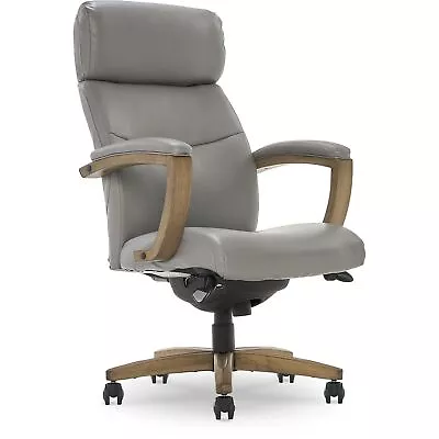 La-Z-Boy Greyson Ergonomic Bonded Leather Swivel Executive Chair Gray • $381.69