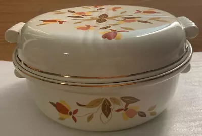 Hall's Superior Autumn Leaf Design Casserole 8 1/2  Diameter Mary Dunbar • $75