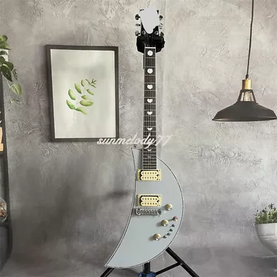 Custom Moonsault Silver Electric Guitar Rosewood Fretboard HH Pickups Hardware • $288