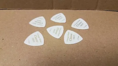 Lot Of 6 Pickboy 0.75mm Vintage White Classic Triangle Guitar Picks Pick OOP • $12.50