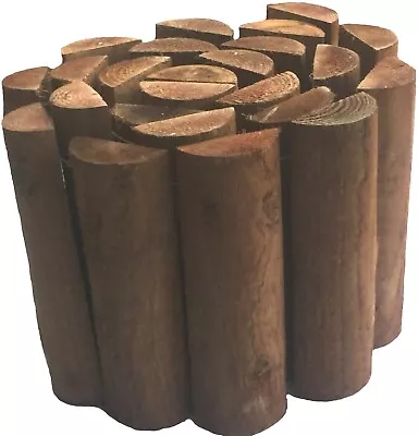 Log Border Edging Roll 1.8 Metres X 22cm Flower Beds Lawns Paths Picket Fence • £88.95