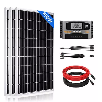 600W Watt Solar Panel Kit 12V W/60A MPPT Controller For Caravan RV Camper Boat • £415.99