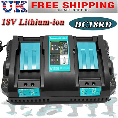 FOR Makita DC18RD 12V - 18v Li-Ion Twin Double Port Rapid Battery Charger UK • £25.99