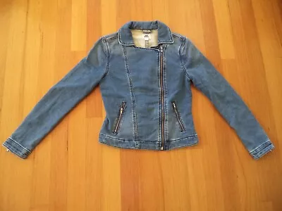 Just Jeans Womens Blue Denim Jacket With Full Zip Size 6 • $25