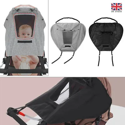 Universal Baby Stroller Pram Buggy Sun Shade Pushchair Canopy Protection Cover F • £8.66