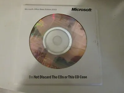 Microsoft Office Basic Edition 2003 CD With Product Key • $9.99