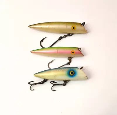 (3) Vintage Wallace Highliner & J Plugs Salmon Plugs Fishing Lures Lot Of 3 • $19.99