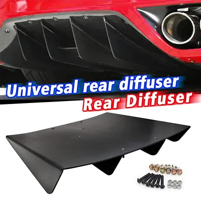 Black Rear Bumper Diffuser Shark ABS 4-Fin Spoiler Lip Splitter For Mazda Miata • $39.99