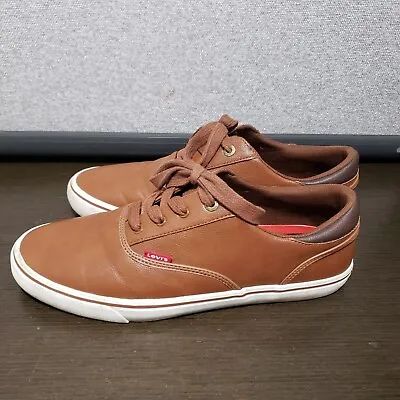 Levi's Men's Brown Vegan Leather  Sneakers Shoes 105 • $15.29