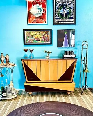 Mid Century Modern Stereo Radio Record Player  The Coffee Table Console Book  24 • $249