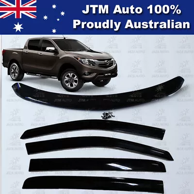 Bonnet Protector + Weathershields Window Visors Suit 2012-2020 Mazda BT50 BT-50 • $116.10