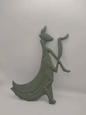 Yard Art Praying Mantis Cast Iron Bug Flat Statue Decor Vtg 1991 Metal USA Made • $124.99
