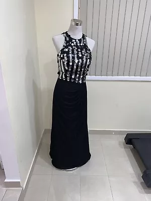 Silver/Black Formal Dress • $100