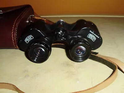 Vintage Carl Zeiss Jena 8x30w Jenoptem Ddr Black Binoculars Needs Attention • £25