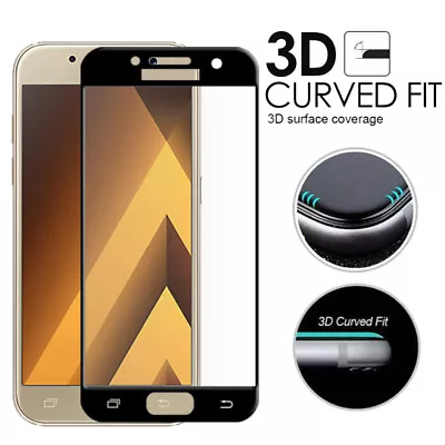 $4.99 • Buy 9H Full Tempered Glass Screen Protector F Samsung Galaxy A5 A7 J8 J2 J5 J7 Pro