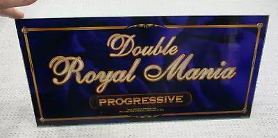 Vtg Double Royal Mania Casino Video Poker Slot Machine Glass 20.5 X 9.75 In • $14.49