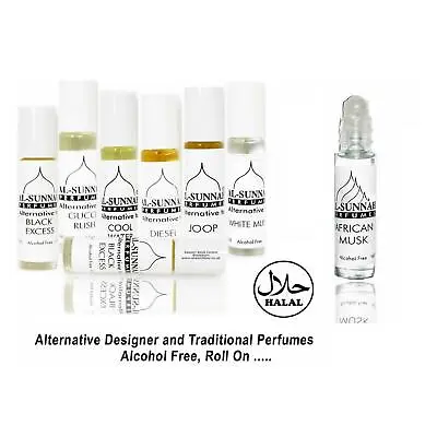 2x10ml Halal Al Sunnah Perfume Attar Natural Alcohol Roll On Variety • £7.49