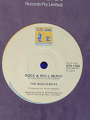 Beach Boys  Rock & Roll Music  1976 BROTHER RECORDS Oz 7  45rpm • $6.95