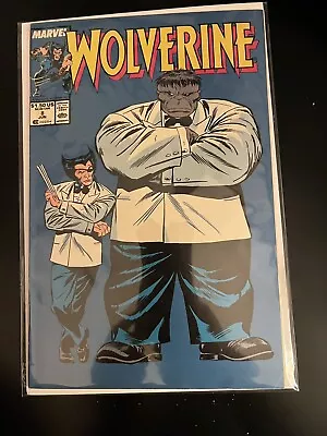 Wolverine #8 VF NM (Marvel Comics 1989) - CGC Candidate High Grade Grey Hulk • $100