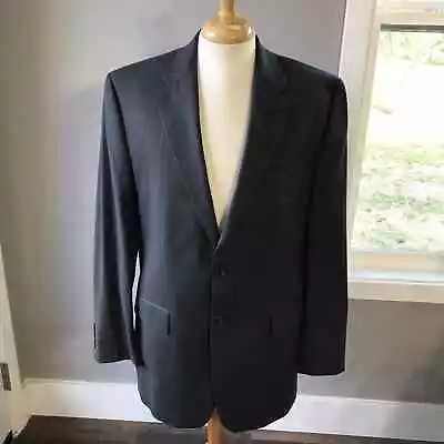 Lauren Ralph Lauren 2 Button Blazer Jacket Gray Stripe Wool Sport Coat 44L • $45