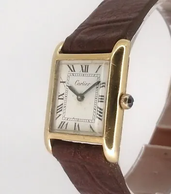 Men's Cartier Tank 18K Electroplated 21 X 28mm Hand Winding Fully Working  • $1350