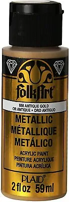 FolkArt METALLIC Acrylic Crafters Paint -  2oz 59ml Quality Metallic Paint • £3.49