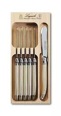 Laguiole Butter Knife Set In Wooden Tray Stainless Steel Made In France • £53.99