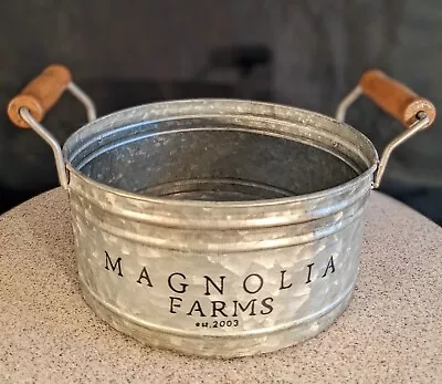 Magnolia Farms Galvanized Metal Bucket • $28