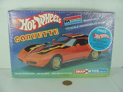 Monogram Hot Wheels 1981 Issue Chevy Corvette Sting Ray New Snap Tite Model Kit • $9.95