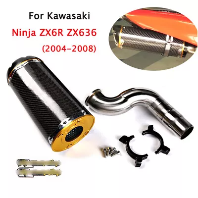 For Kawasaki Ninja ZX6R ZX636 2004-08 Exhaust System Link Connector Muffler Tip • $232