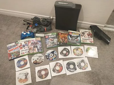 Xbox 360 60GB Console Bundle Tested With 18 Games And Extras - Tested Working!   • $51.02